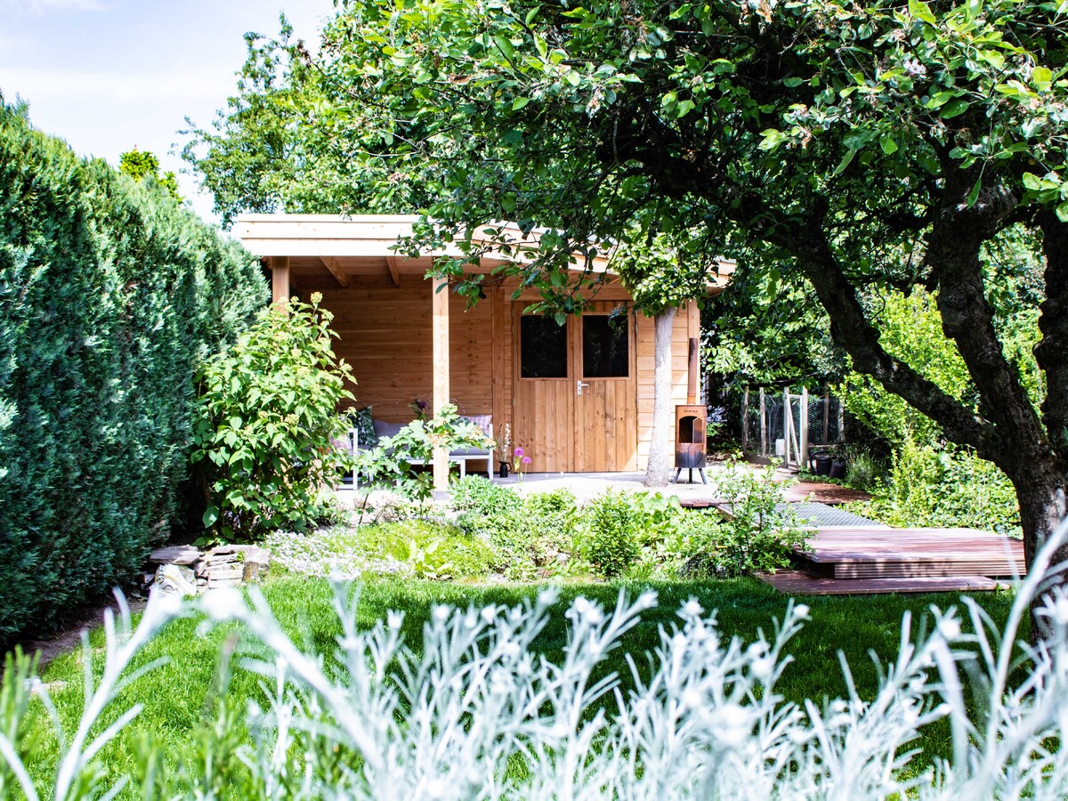 Tuinhuis, opslag, werkruimte en overkapping in een. 